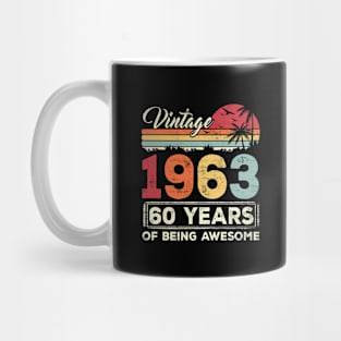 60 Year Old Birthday Vintage 1963 60th Birthday Mug